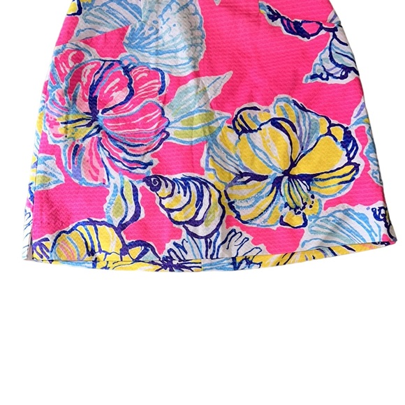 Lilly Pulitzer Pink Marigold Swept By The Tides Mini Skort Skirt - 2 - Picture 6 of 16